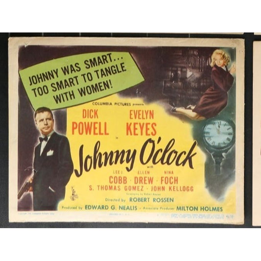 Johnny O'Clock (1947) Original Lobby Card Movie Poster 11x14