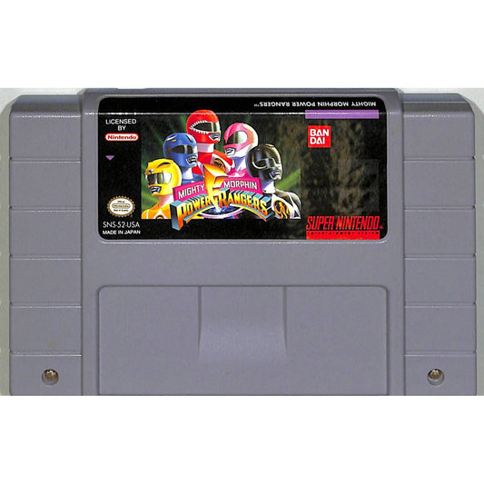 Mighty Morphin Power Rangers (1994) Nintendo SNES Cartridge + Manual