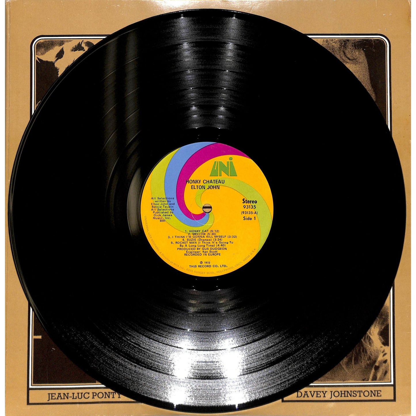 Elton John - Honky Chateau Vinyl Record UNI 93135