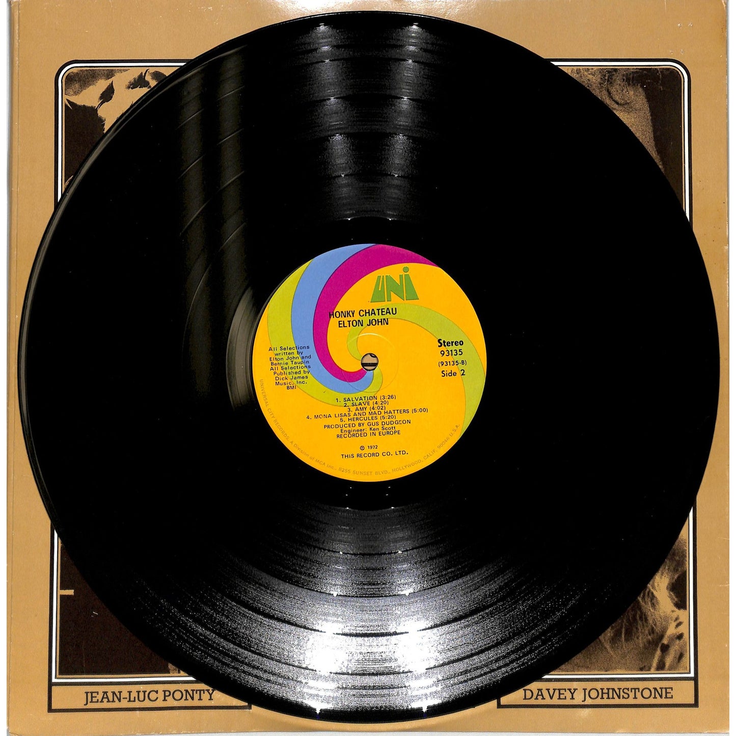 Elton John - Honky Chateau Vinyl Record UNI 93135