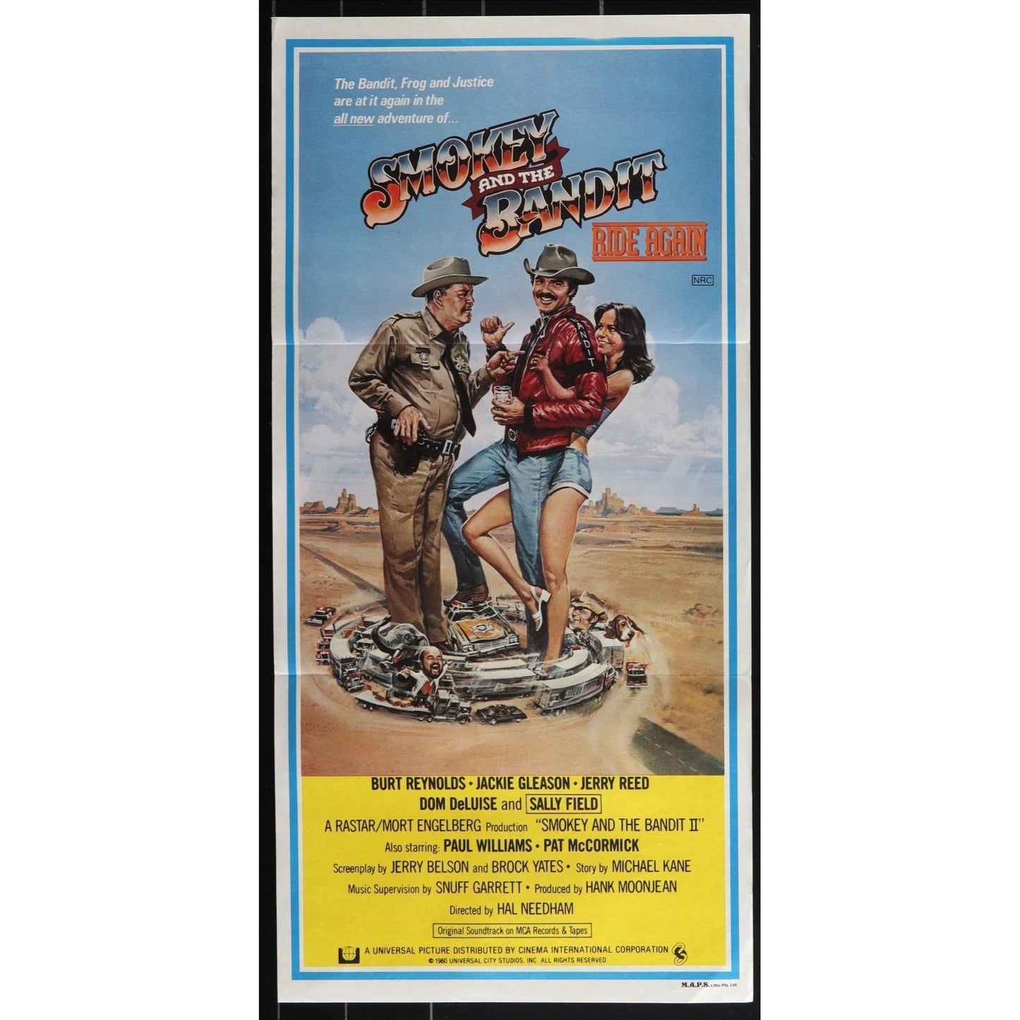 Smokey and the Bandit II (1980) Original Australian Daybill Poster 13x28