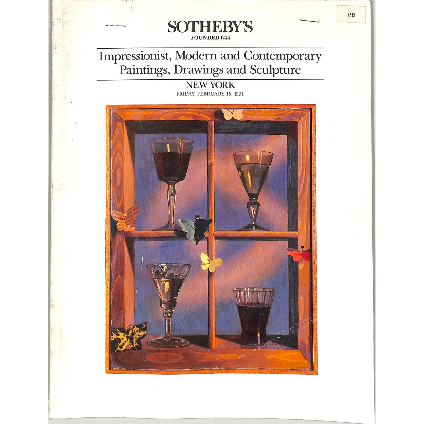 Sotheby's Modern & Contemporary Art Auction Catalog February 15, 1991