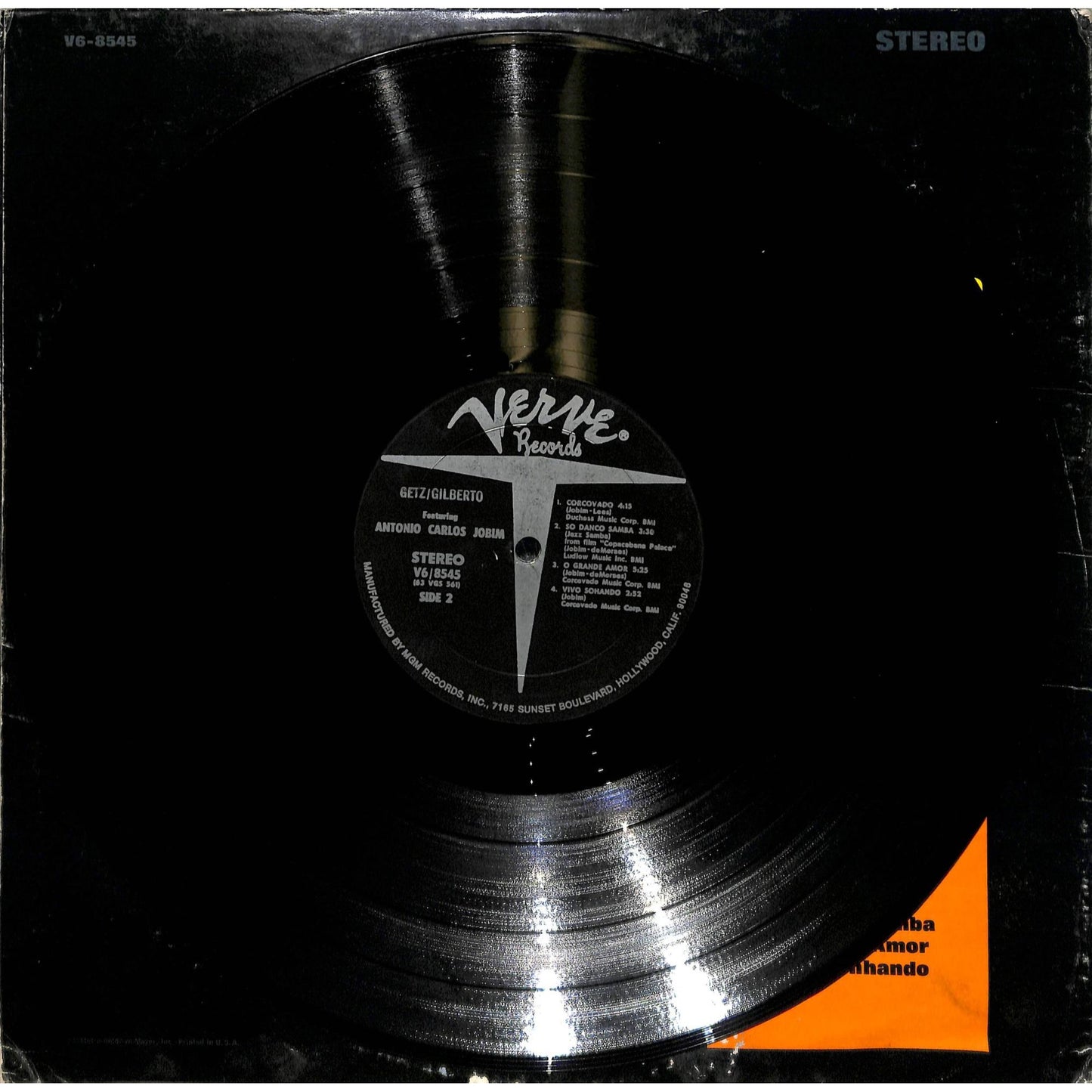 Getz/Gilberto (1964) Vinyl Record V6-8545