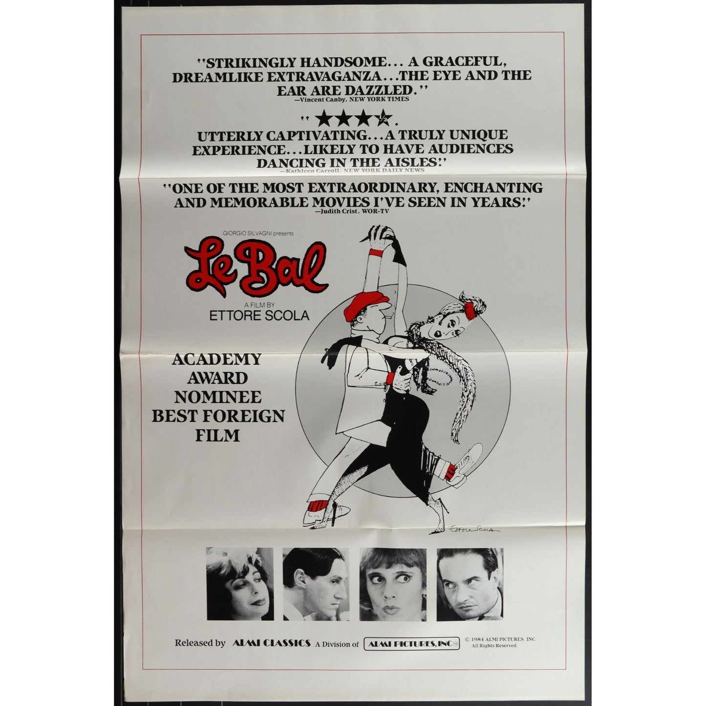 Le Bal (1984) Original Movie Poster Folded 27x41 EM8-506