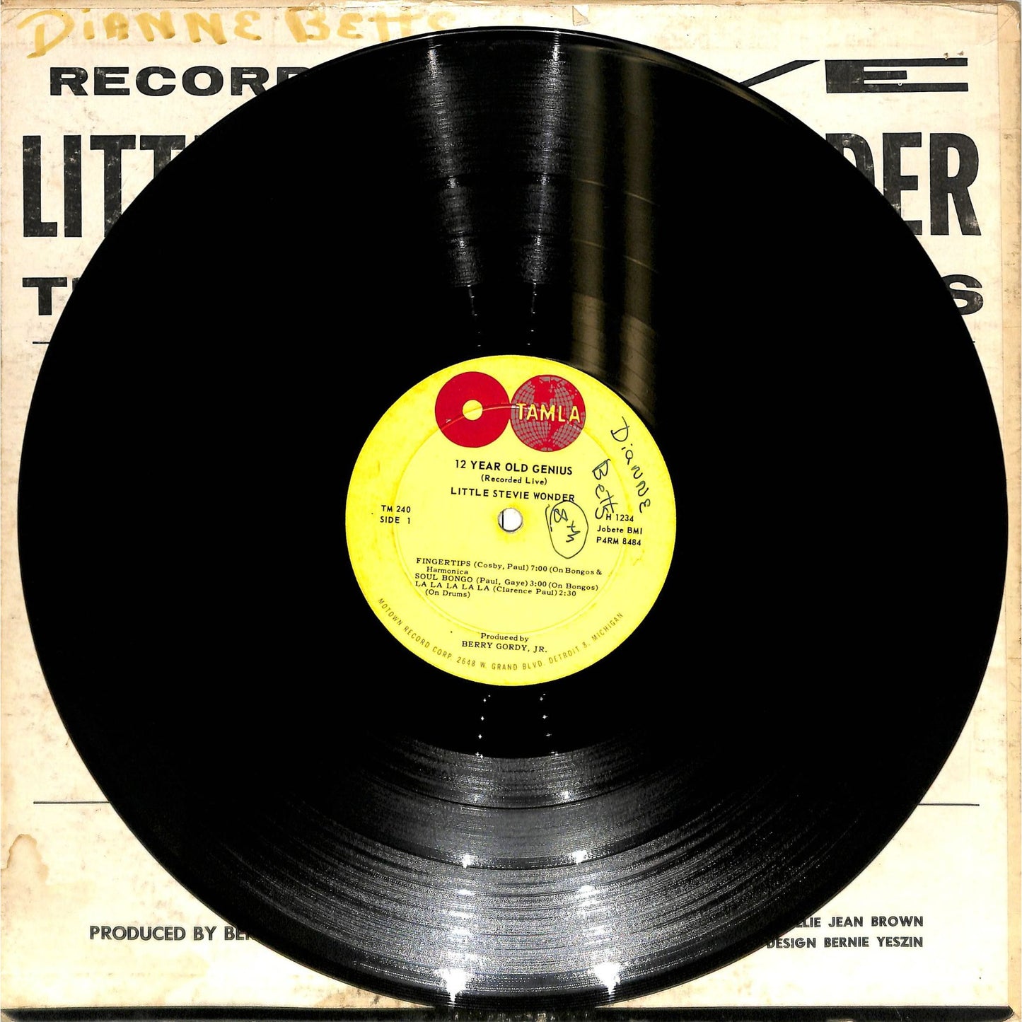 Little Stevie Wonder-12 Year Old Genius(1963 Rockaway Press) Vinyl Record TM 240