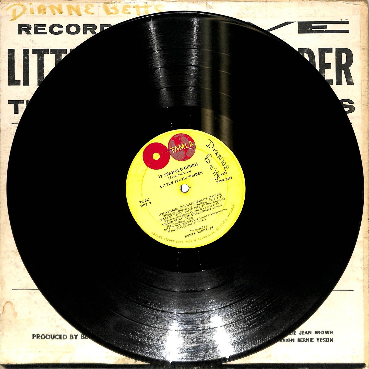 Little Stevie Wonder-12 Year Old Genius(1963 Rockaway Press) Vinyl Record TM 240