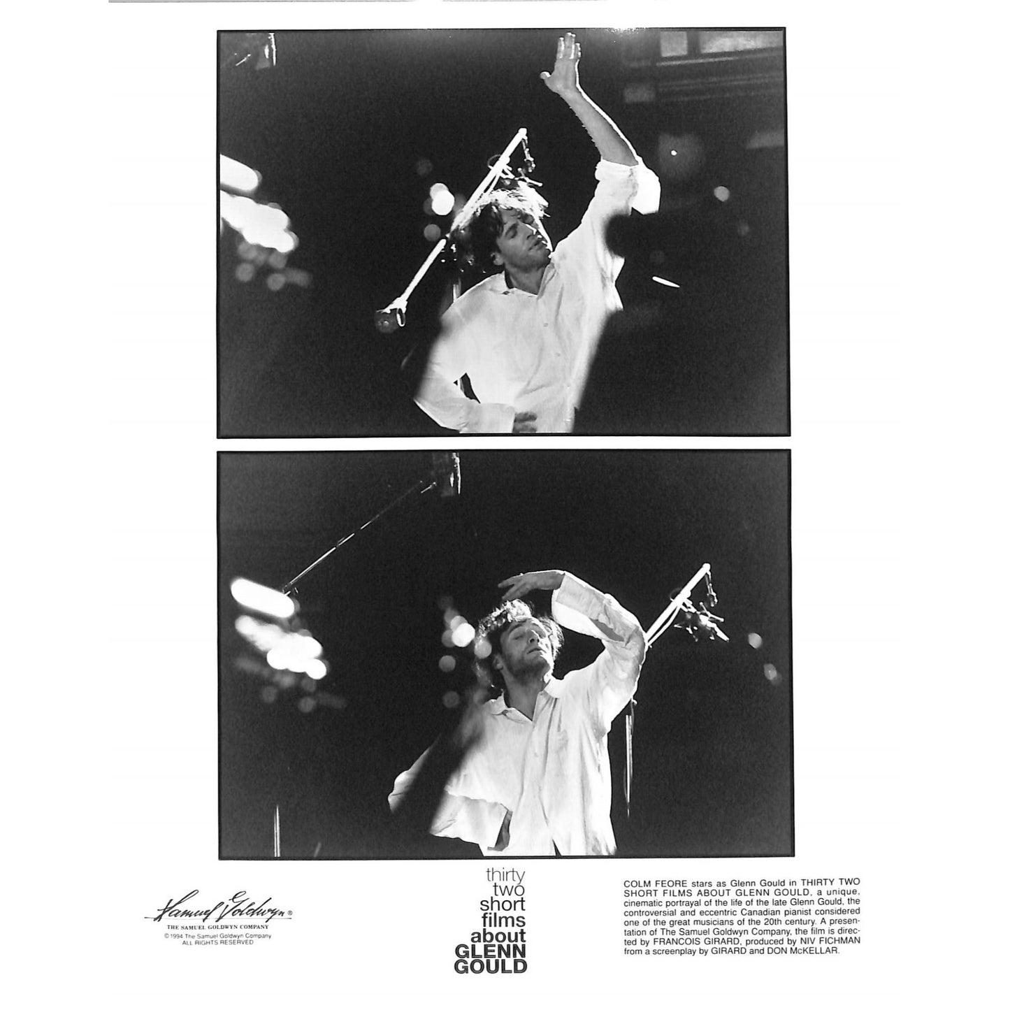 Thirty Two Short Films about Glenn Gould (1993) Movie Still Full Set 8x10