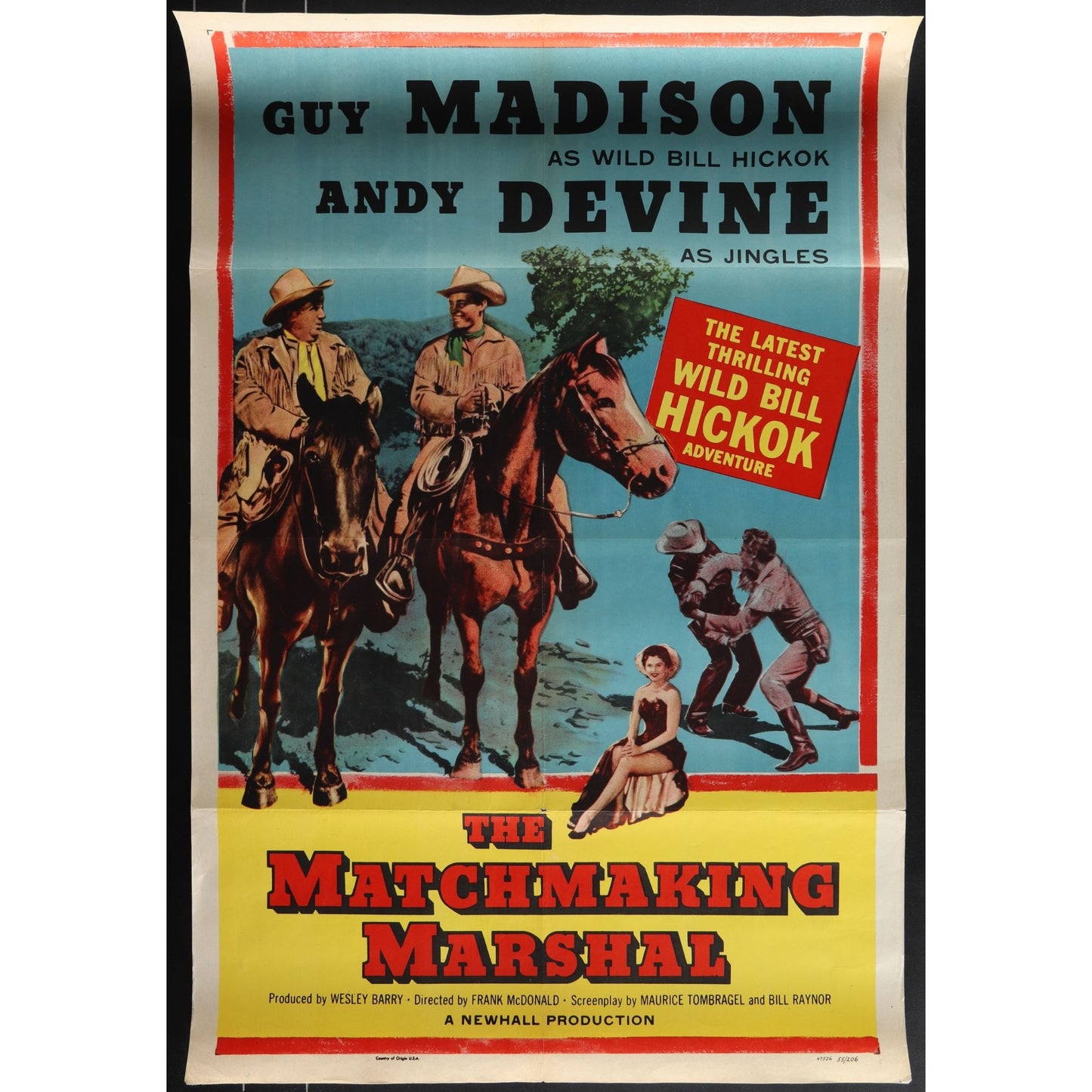 The Matchmaking Marshal (1955) Original Movie Poster 27x41
