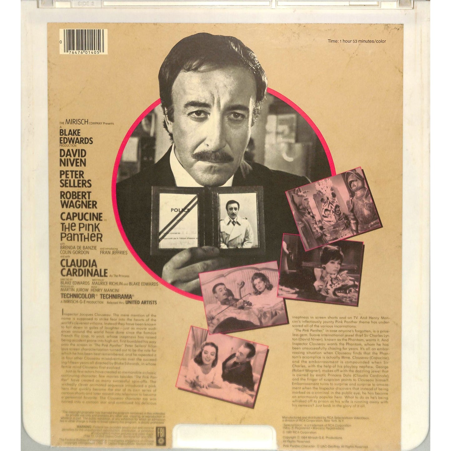The Pink Panther (1963) Vintage CED Videodisc