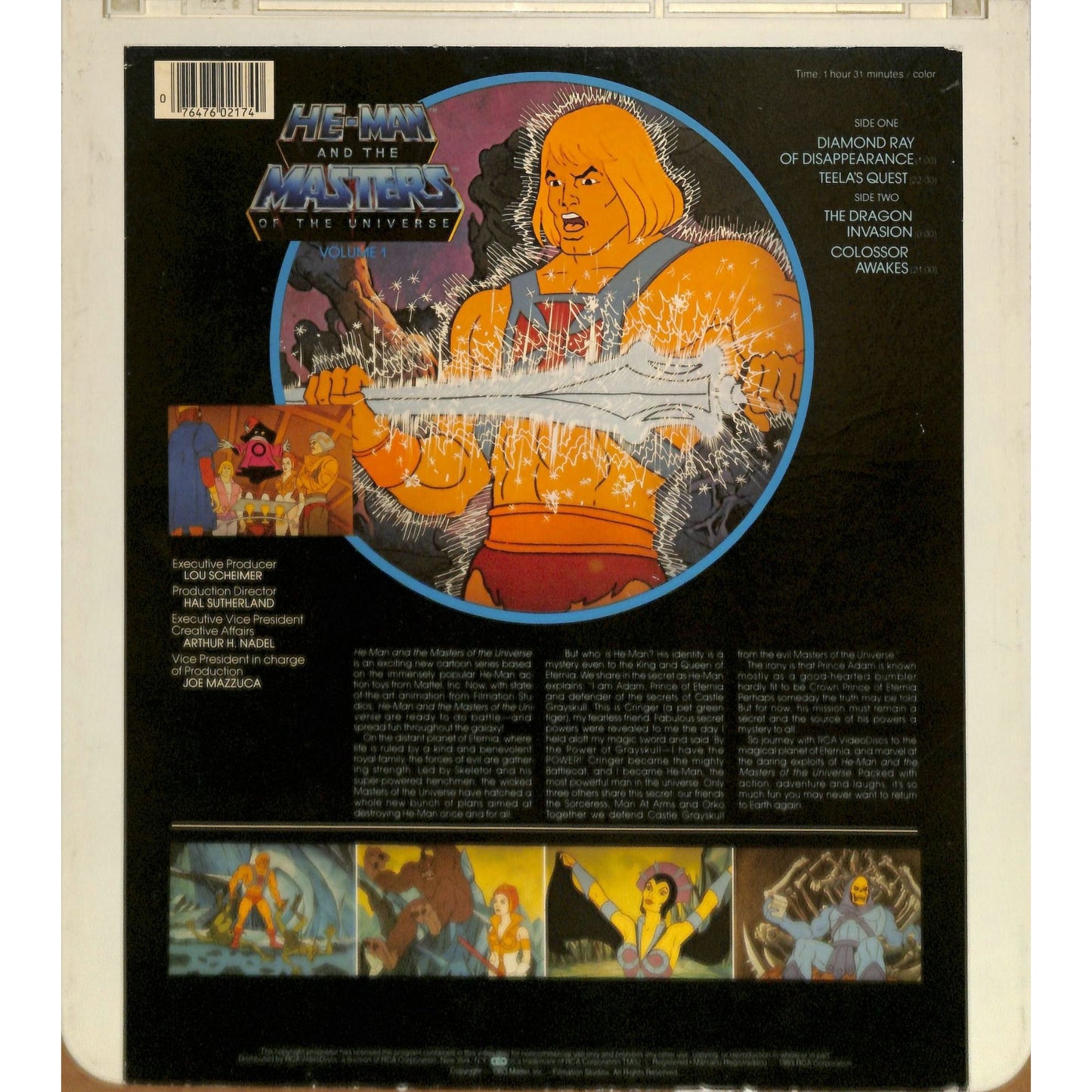 He-Man and the Masters of the universe Vol 1 (1983) CED RCA TESTED WORKING