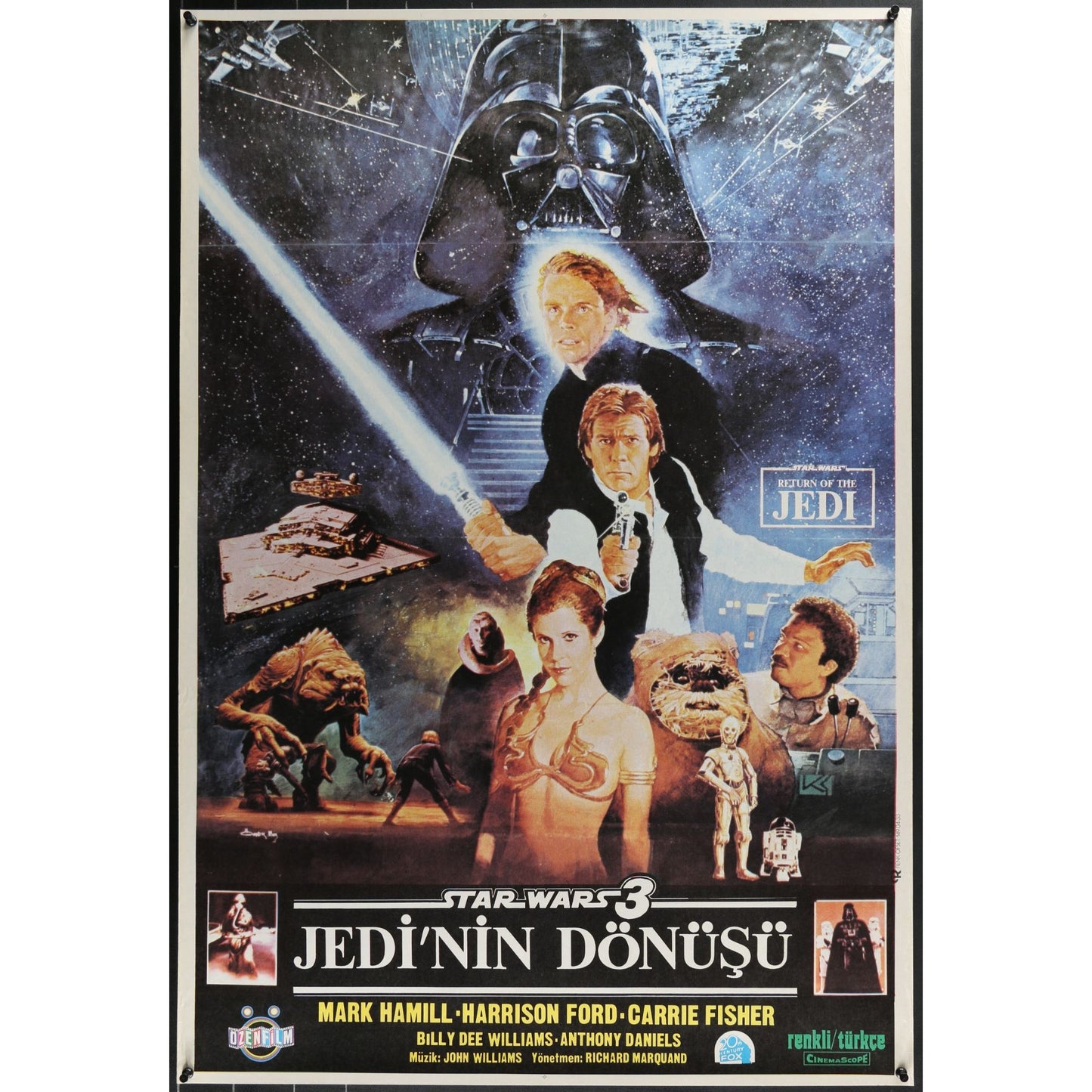Star Wars: Return of the Jedi (1983) Original Turkish Rolled Movie Poster 28x40