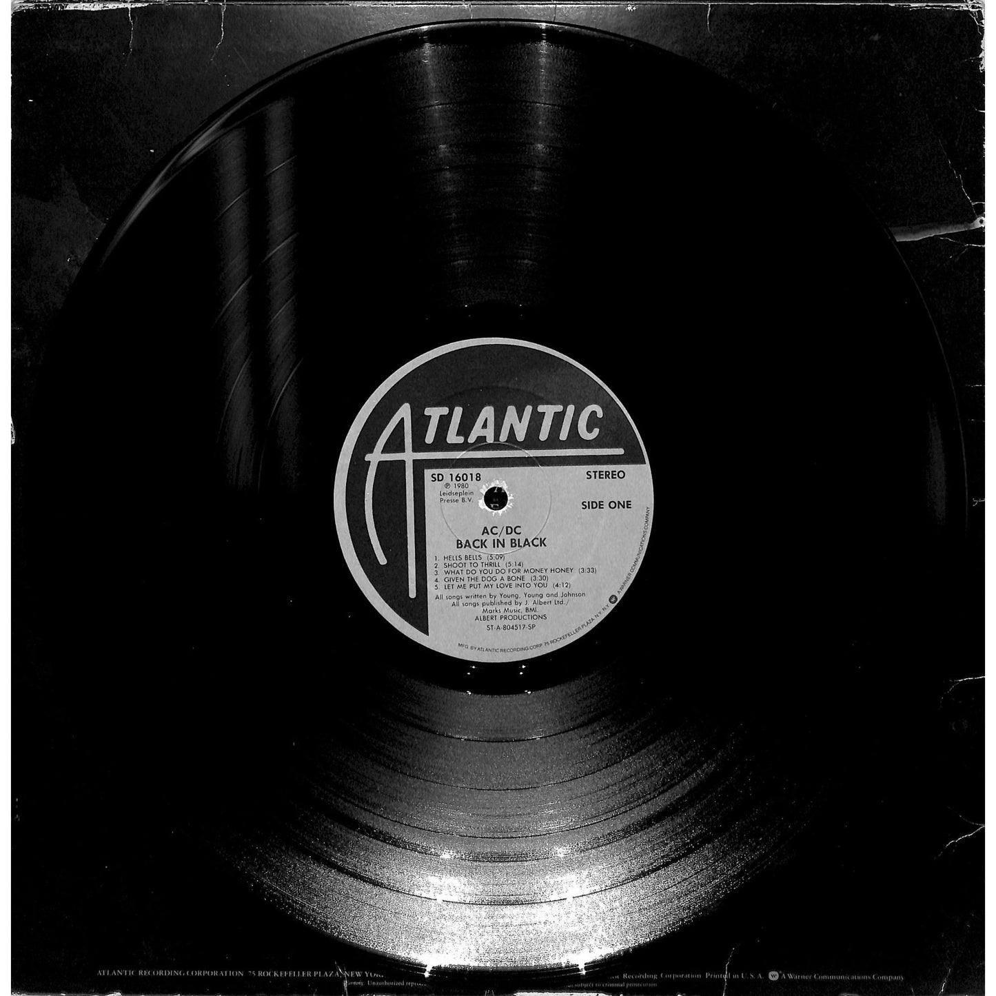 AC/DC - Back In Black Vinyl Record SD 16018