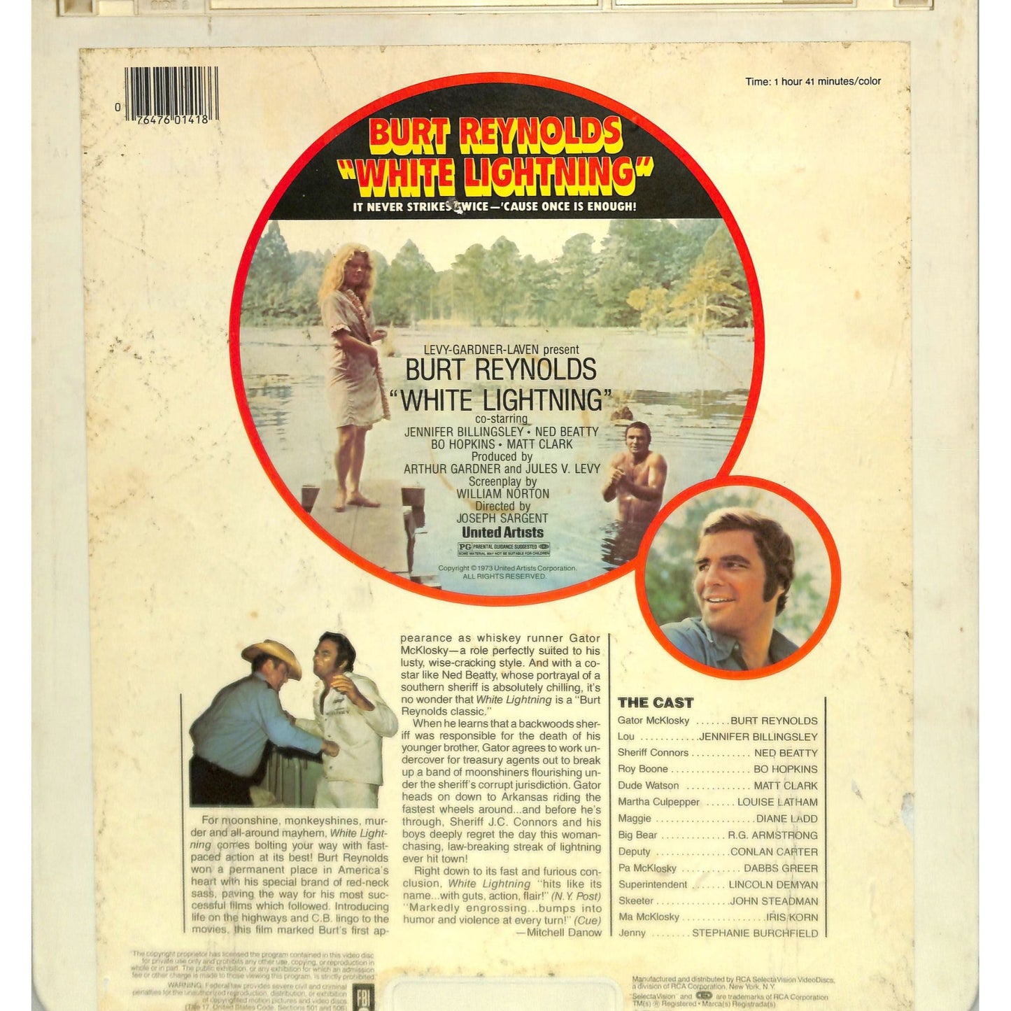 White Lightning (1973) Vintage CED Videodisc