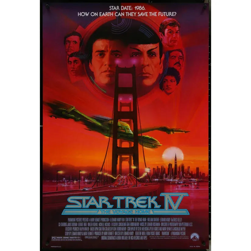 STAR TREK IV - The Voyage Home (1986) Original Movie Poster 27x41 Rolled