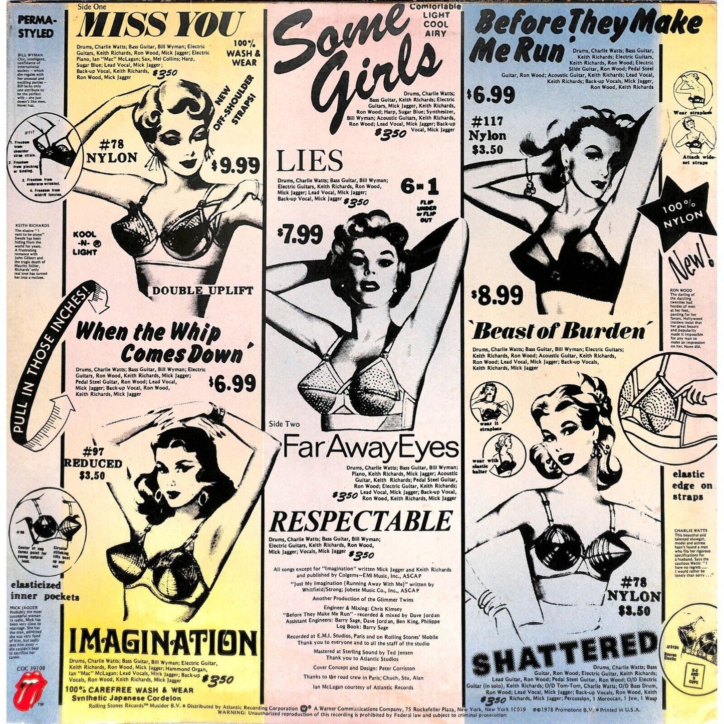 The Rolling Stones - Some Girls (1978) Vinyl Record COC 39108