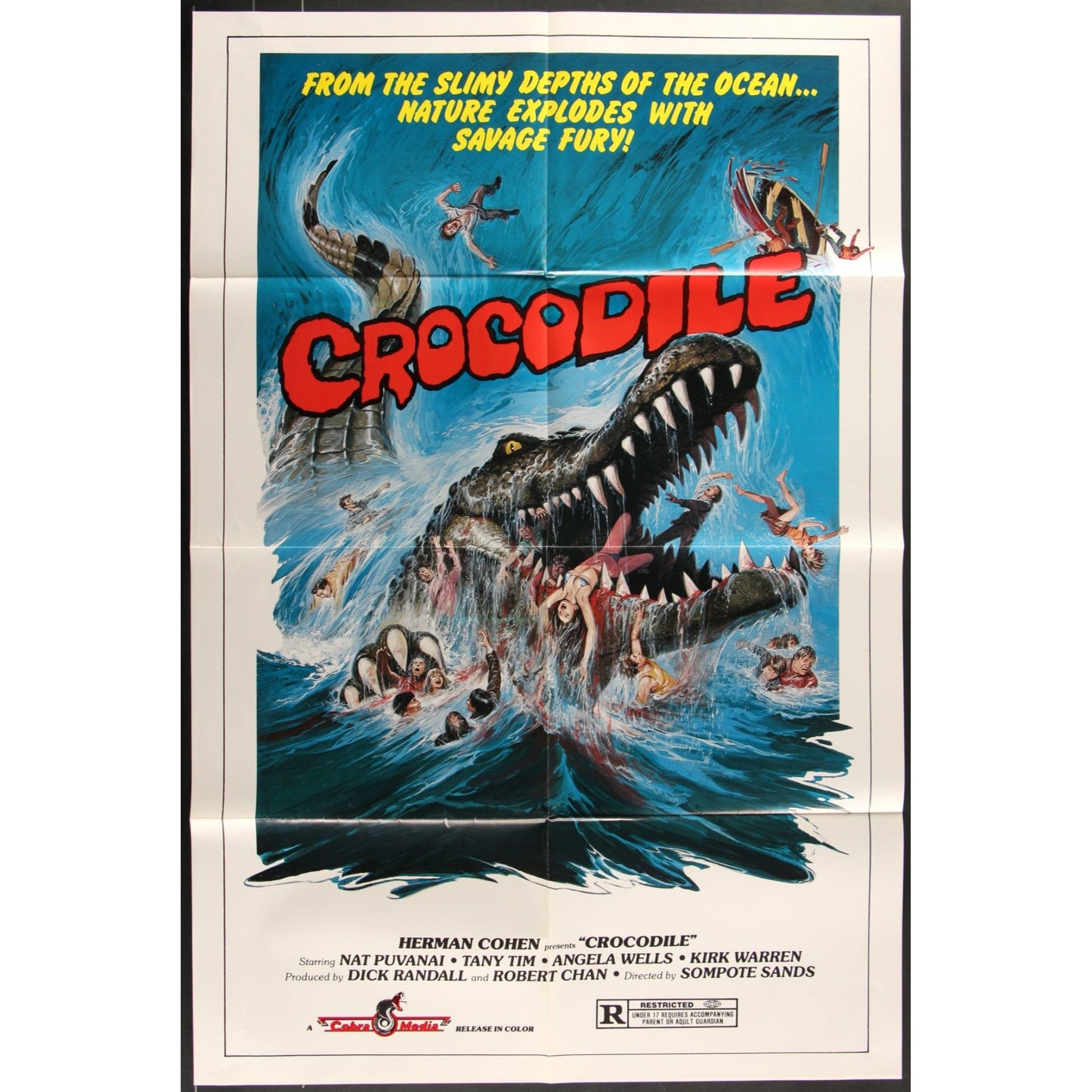 Crocodile (1979) Original Movie Poster Folded 27x41