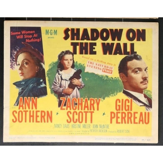 Shadow on the Wall (1950) Original Lobby Card Movie Poster 11x14