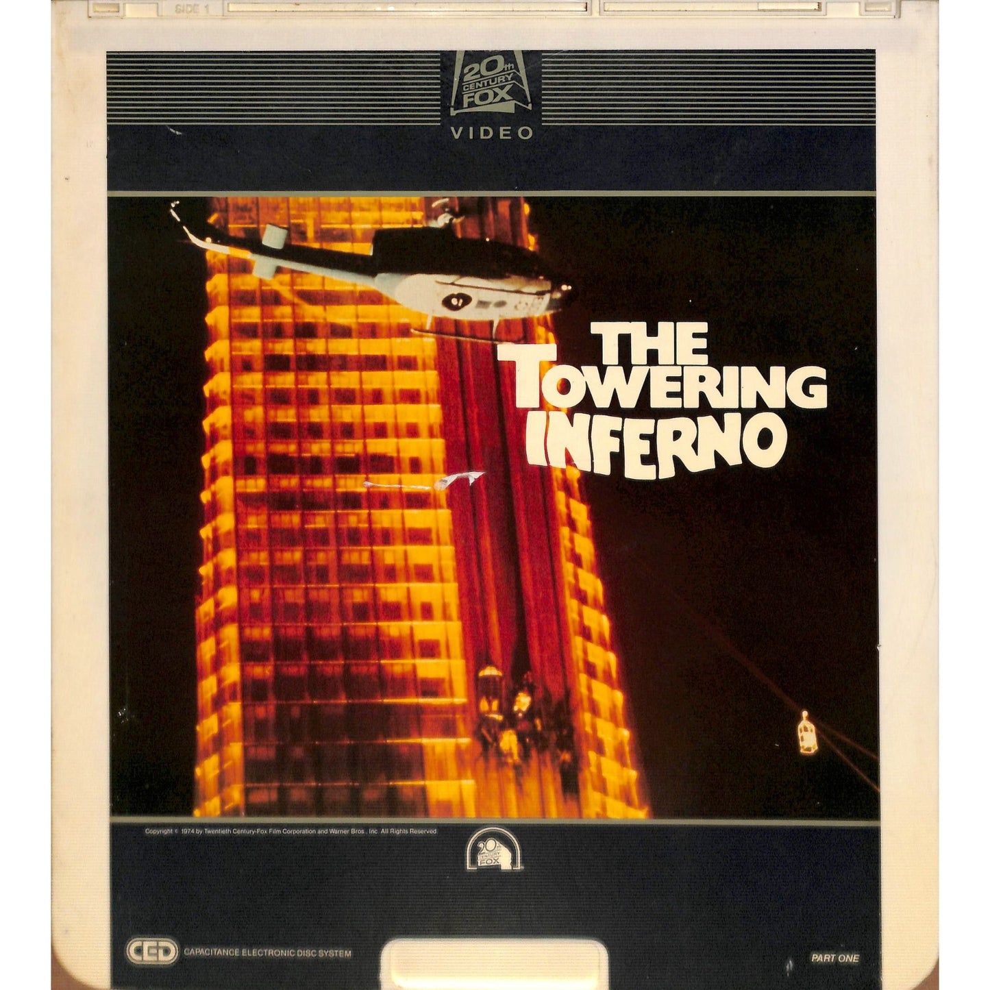 The Towering Inferno Parts 1 & 2 (1974) Vintage CED Videodisc TESTED WORKING