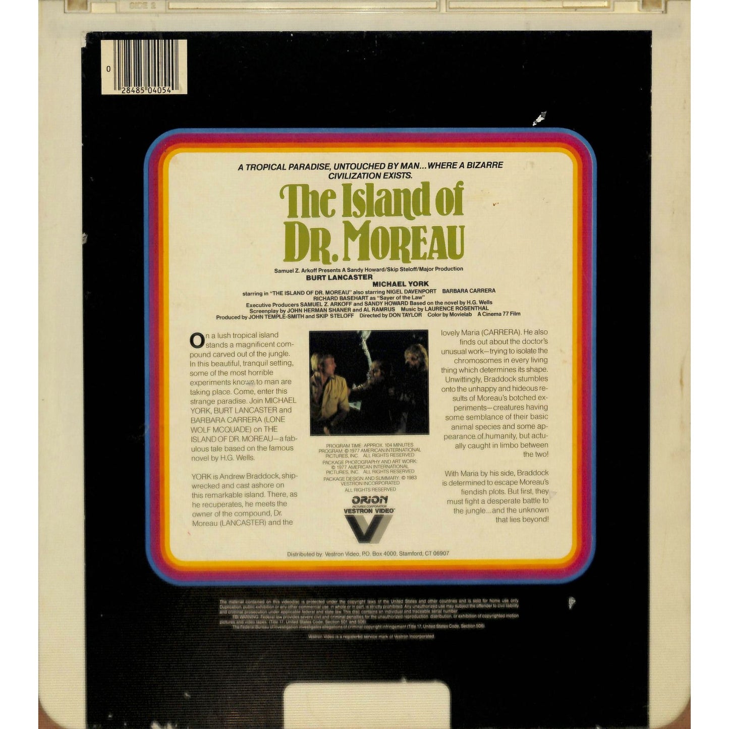 The island of Dr. Moreau (1977) CED RCA SelectaVision Videodisc TESTED WORKING