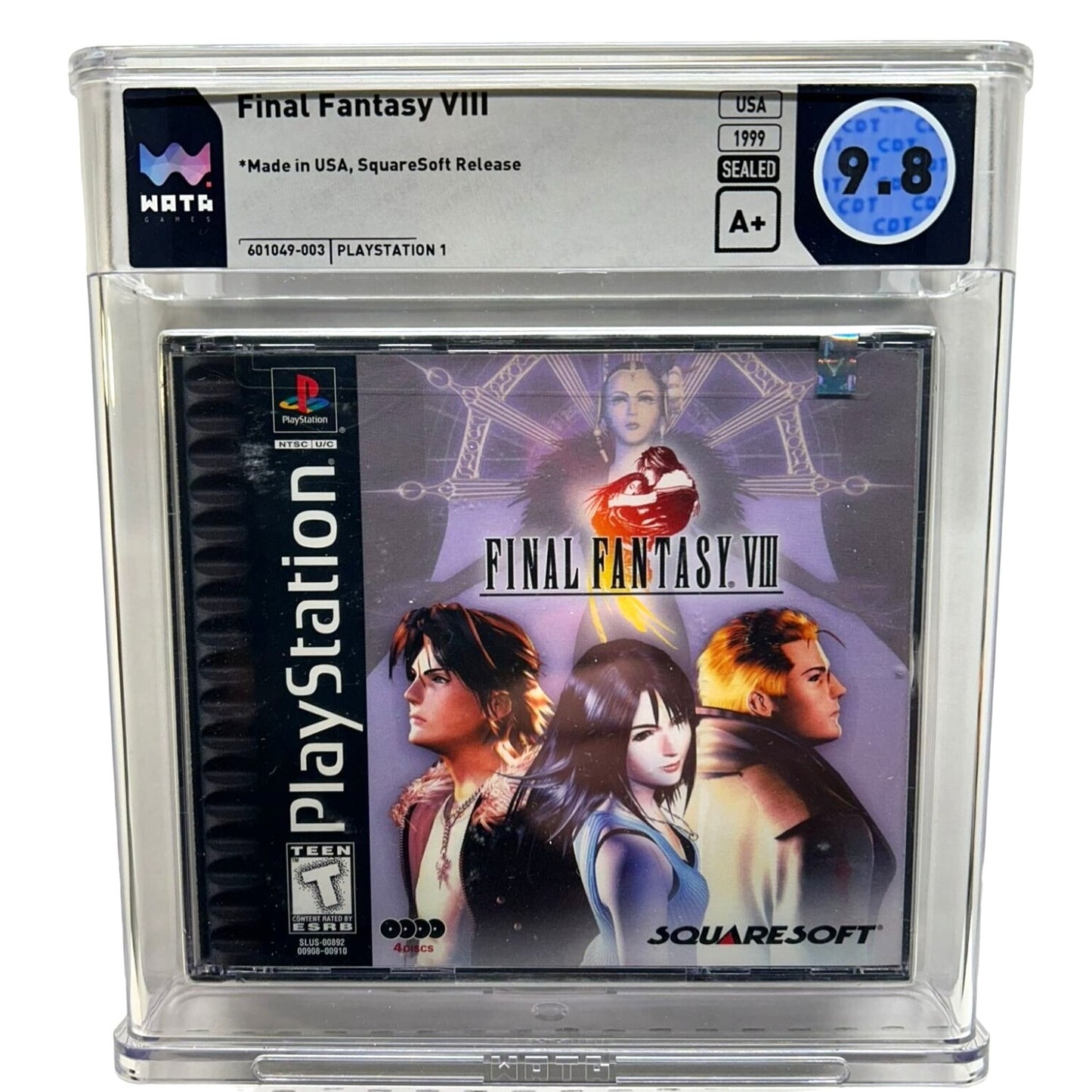 Final Fantasy VIII (1999) Sony PlayStation PS1 WATA Graded 9.8 Sealed A+