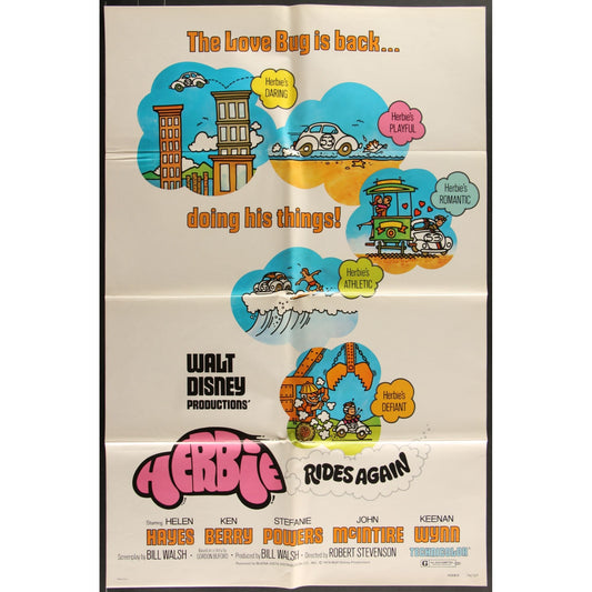 Herbie Rides Again (1974) Original Movie Poster 27x41