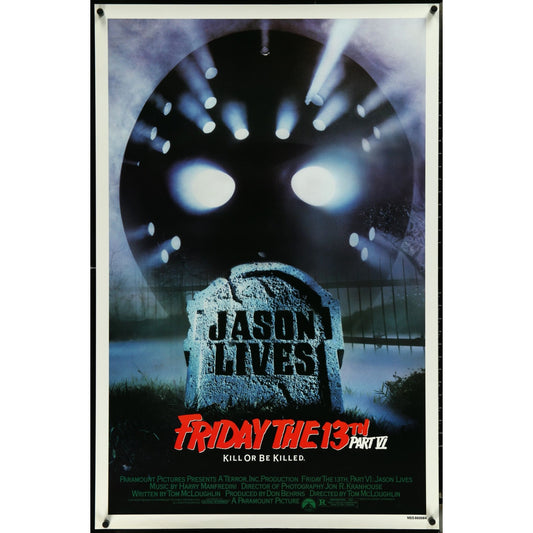 FRIDAY THE 13th PART VI (1986) Original Movie Poster Rolled 27x41 Jason Lives