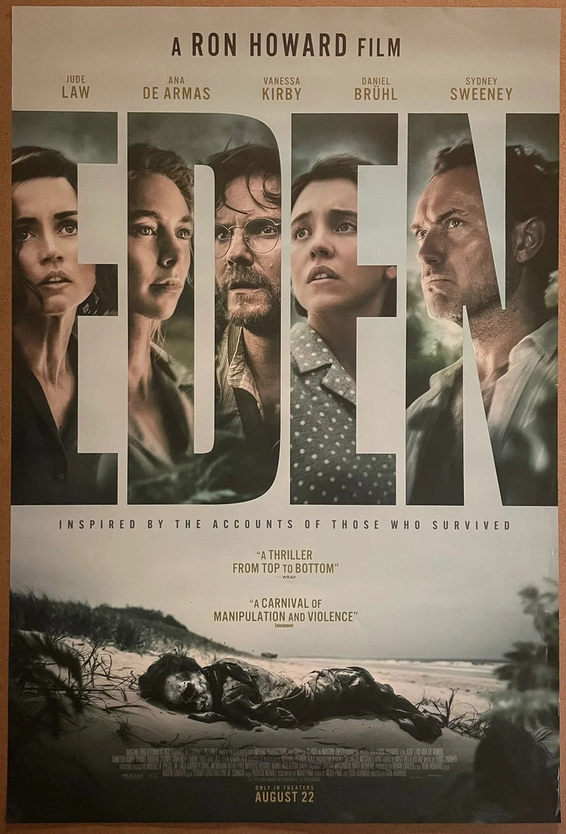 Eden 2025 Ron Howard Thriller Jude Law Ana de Armas 27x40 Poster