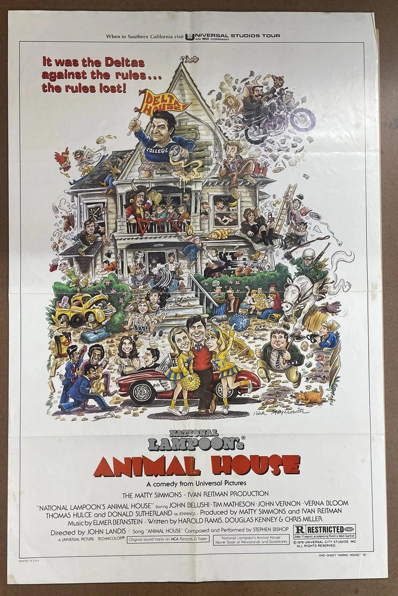 Animal House 1978 Original US One Sheet Movie Poster John Belushi
