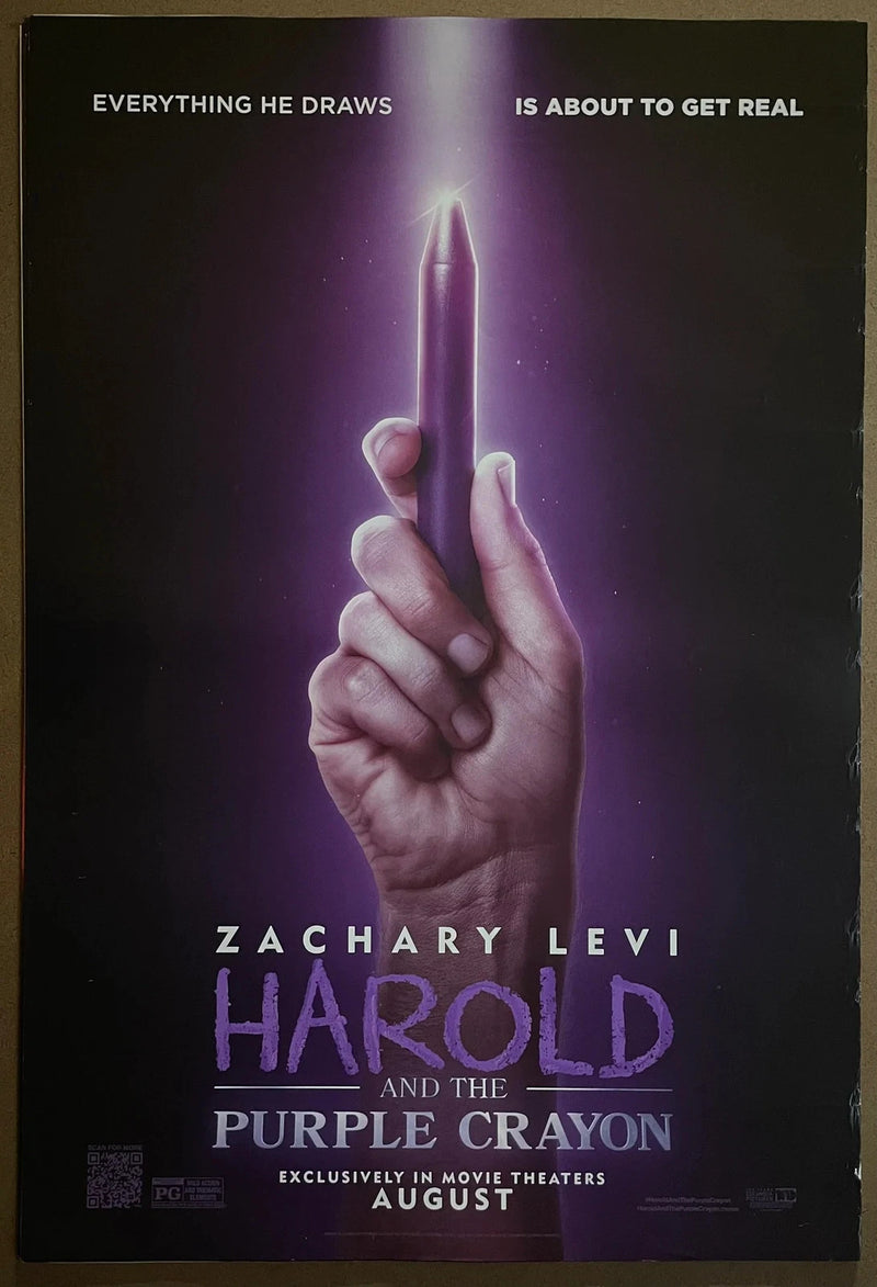 Harold and the Purple Crayon 2024 Zachary Levi 27x40 Movie Poster