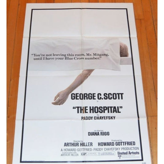 The Hospital (1971) Original Movie Poster 27x41 Folded George C. Scott