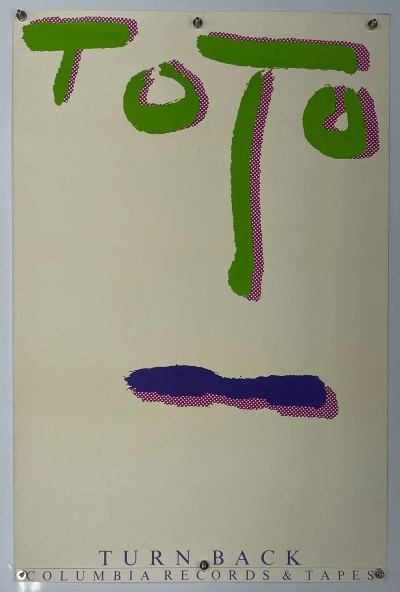 Rare TOTO "Turn Back" 1981 Columbia Records Promo Poster 35x23 White Background