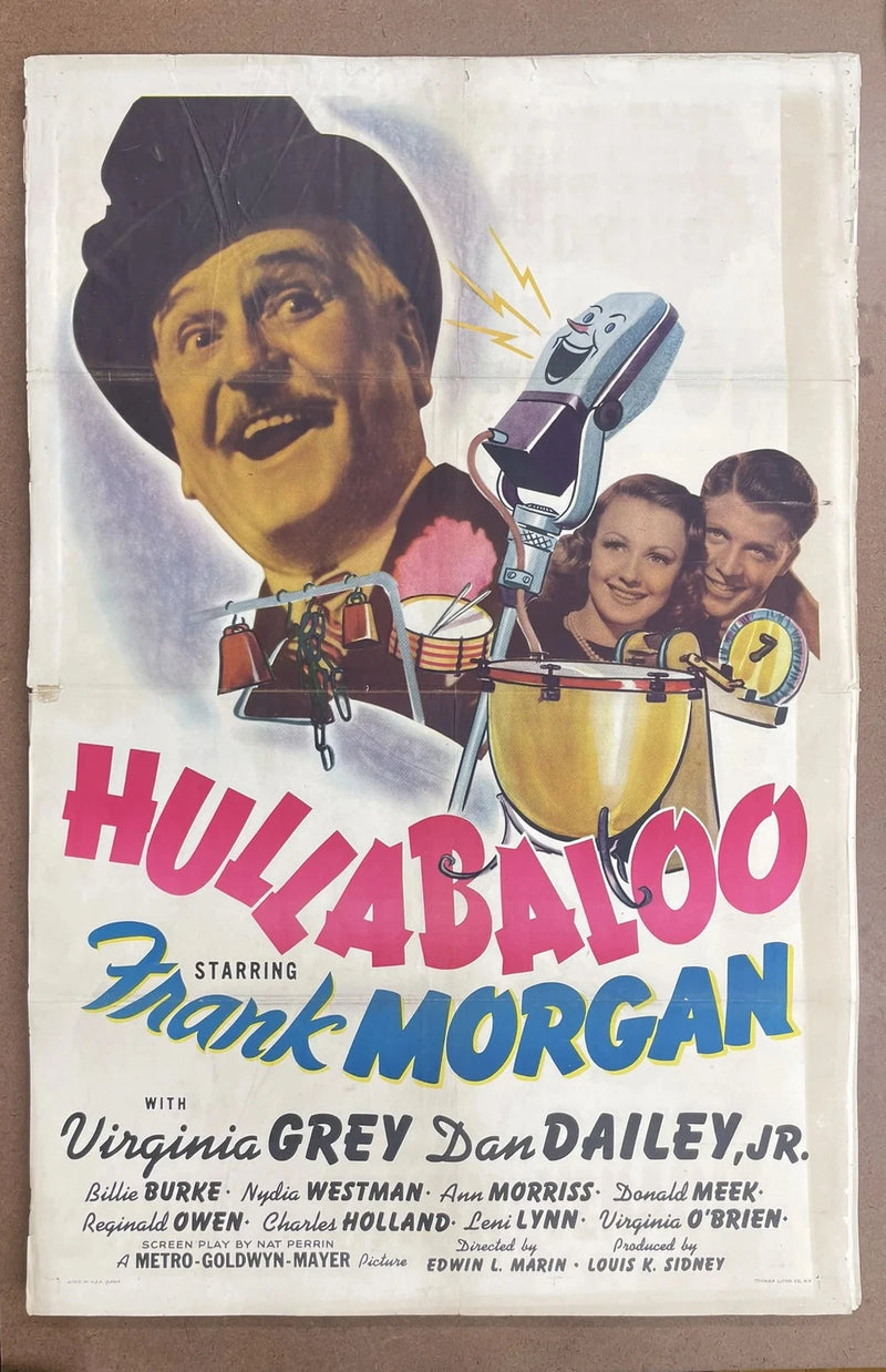 Hullabaloo (1940) 27x41 One Sheet Movie Poster Frank Morgan Virginia Grey 1940s