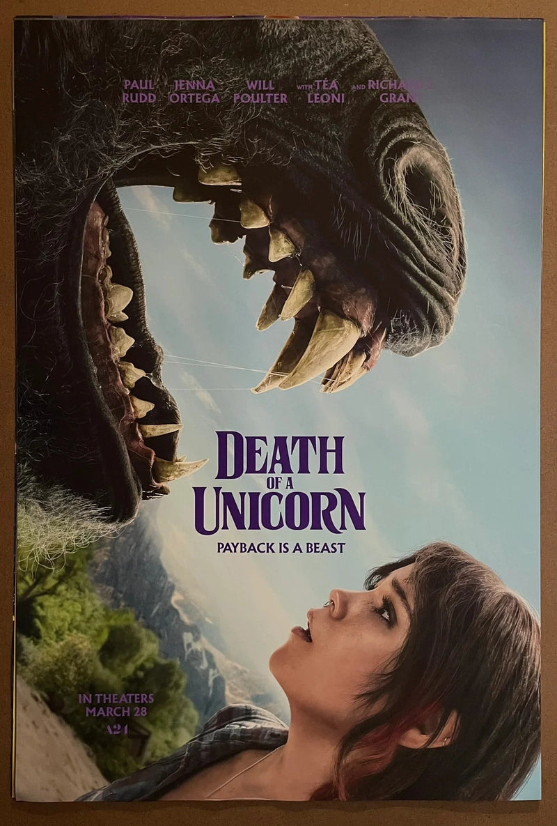 Death of a Unicorn 2025 USA 27x40 Rolled A24 Horror Comedy Movie Poster