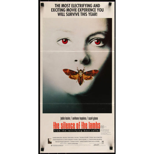 SILENCE OF THE LAMBS Original Theatrical Folded Movie Poster 13 1/4" x 26 3/4"