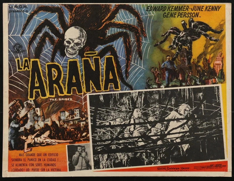 The Spider 1960 Mexican Lobby Card 12.5x16.5 Earth vs Spider Sci-Fi Horror
