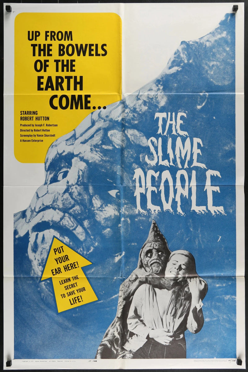 The Slime People Original 1963 1 Sheet Poster Sci-Fi Horror Monster Cult Classic