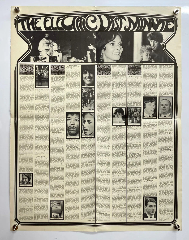Jimi Hendrix Experience Electric Ladyland Rock Pile Poster 19x25 Vintage