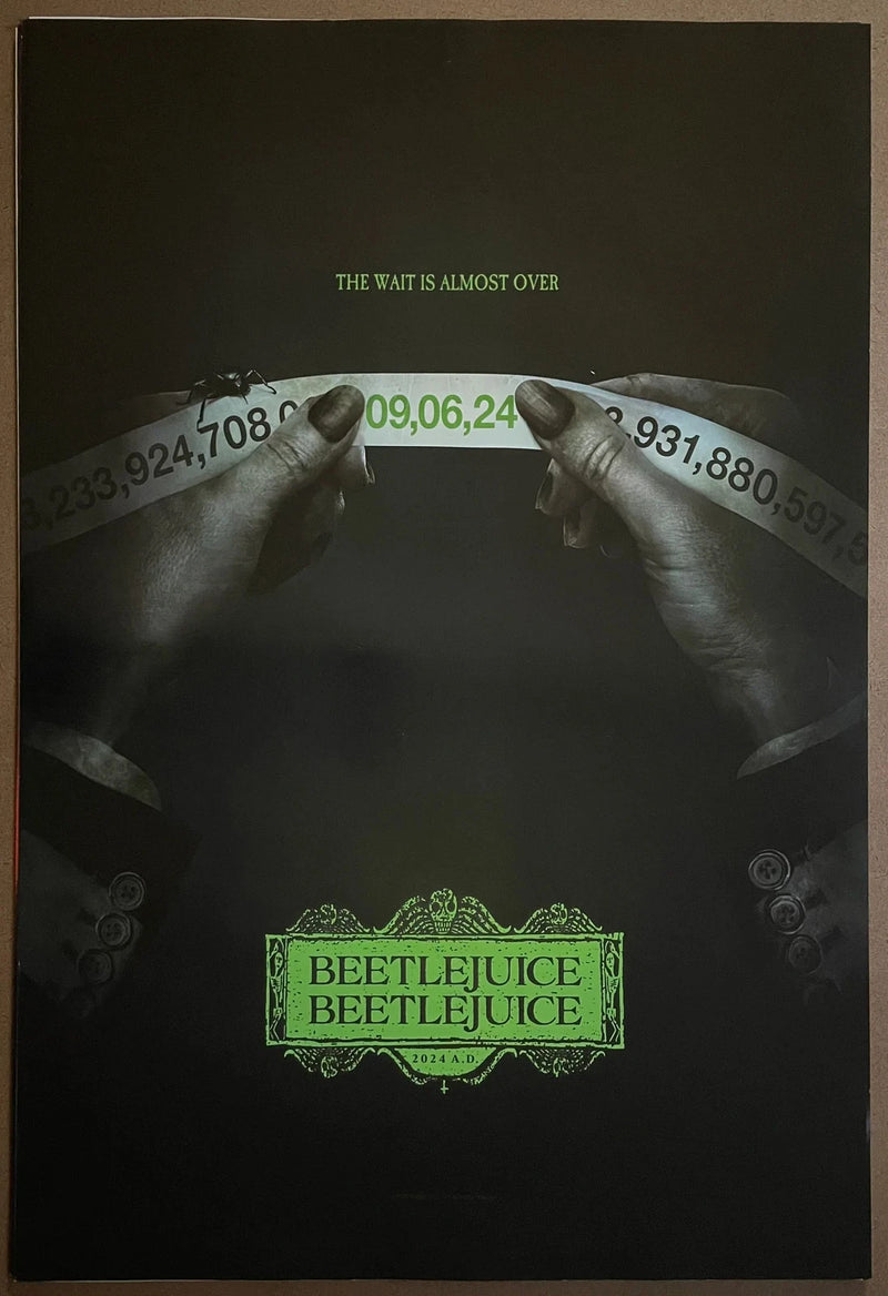 Beetlejuice Beetlejuice 2024 Tim Burton 27x40 Double-Sided Poster