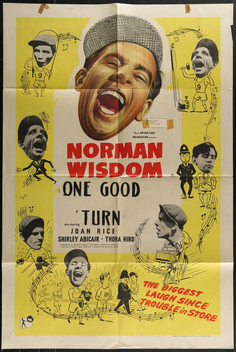 One Good Turn (1955) Original British Movie Poster Folded 27x41 Norman Wisdom