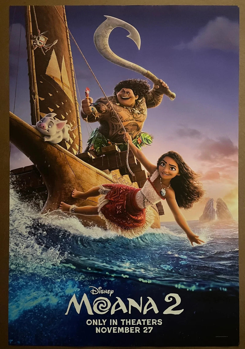 Moana 2 2024 Disney Animated US One-Sheet Rolled 27x40 Double-Sided Poster