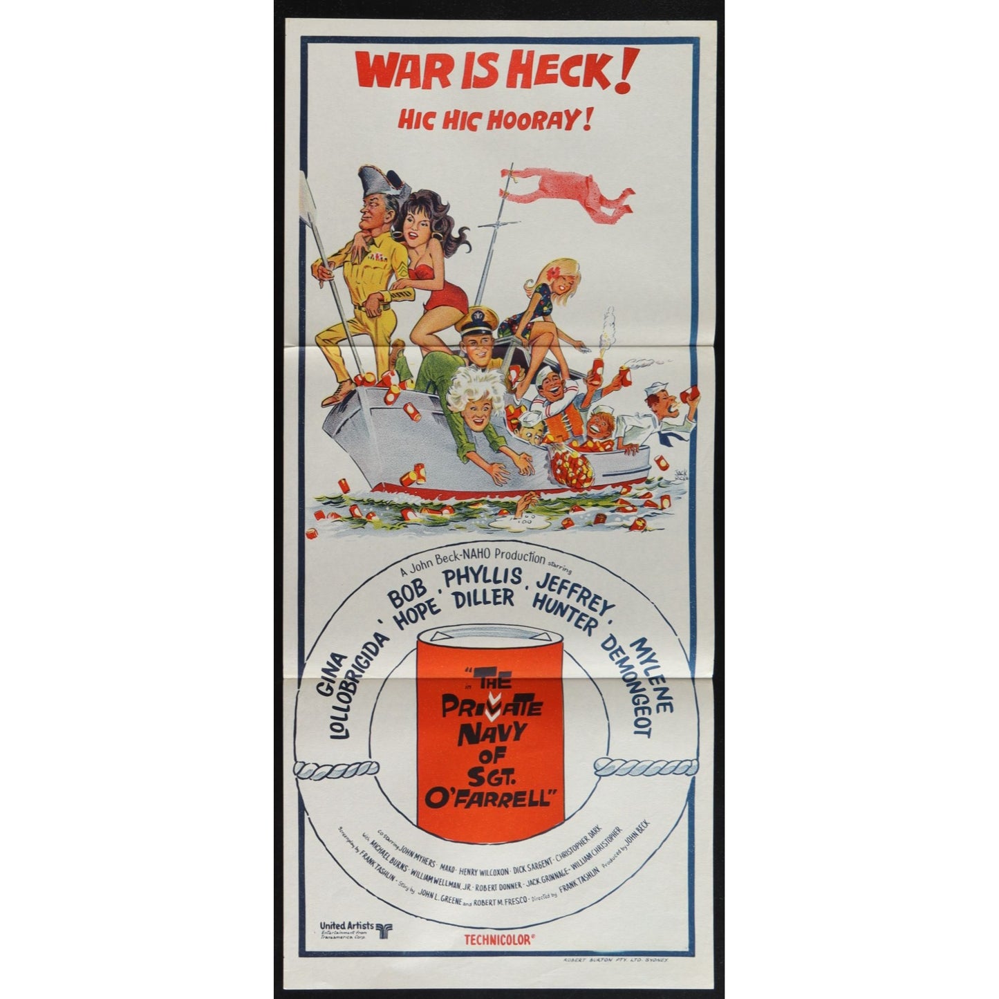 The Private Navy of Sgt. O'Farrell (1968) Orig. Australian Daybill Movie Poster