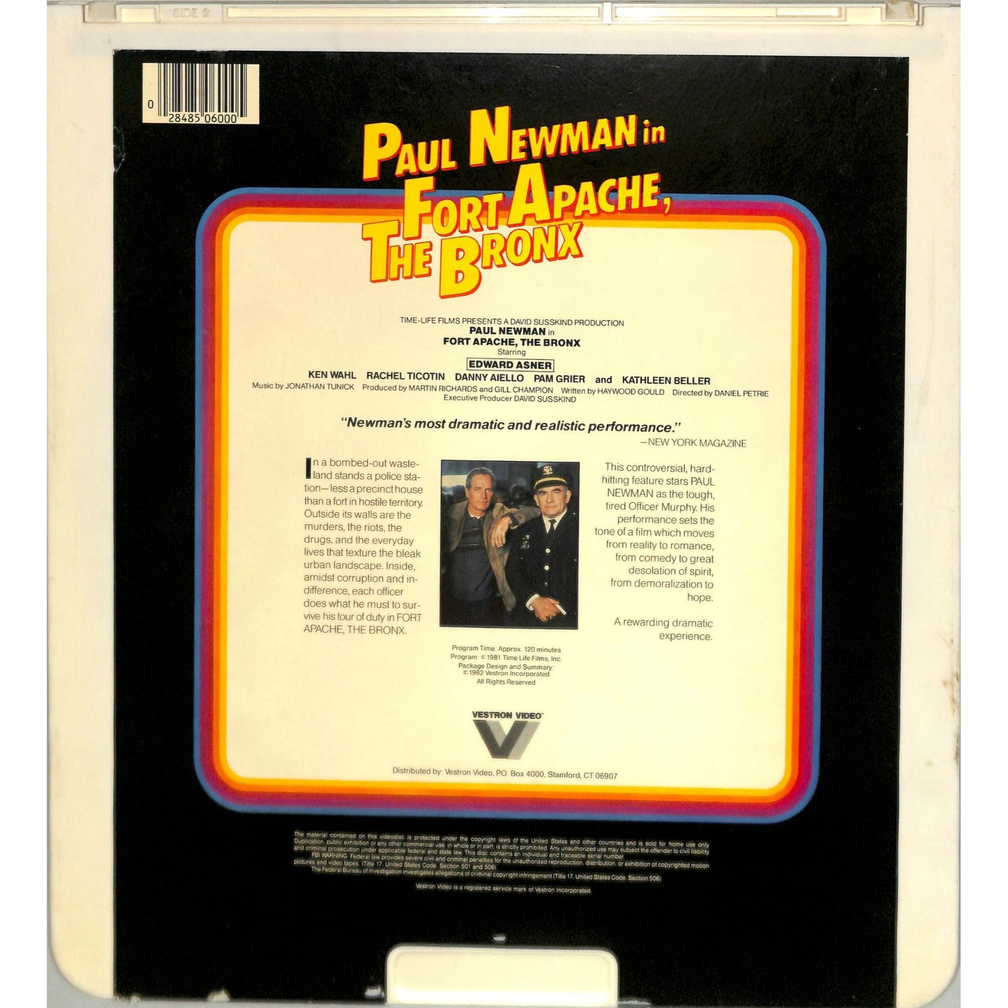 Fort Apache, the Bronx (1981) Vintage CED Videodisc