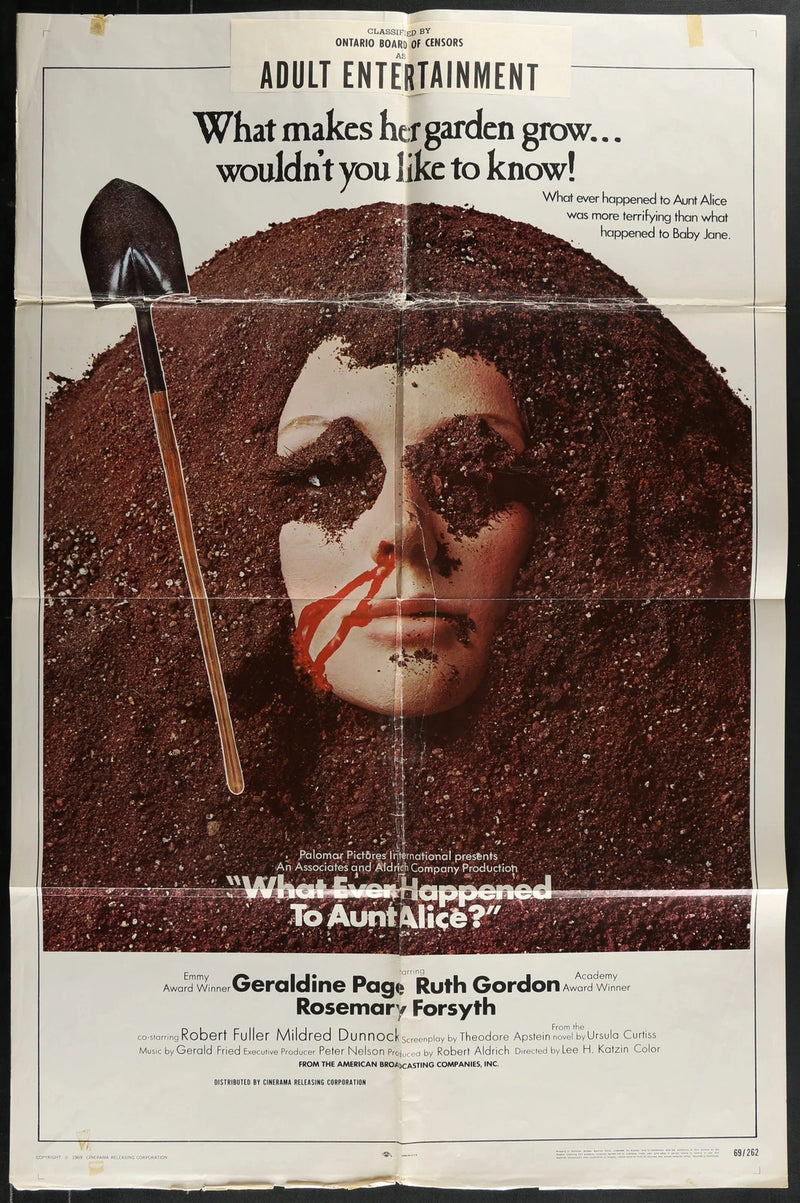 What Ever Happened to Aunt Alice? 1969 Orig. Movie Poster 27x41 Geraldine Page