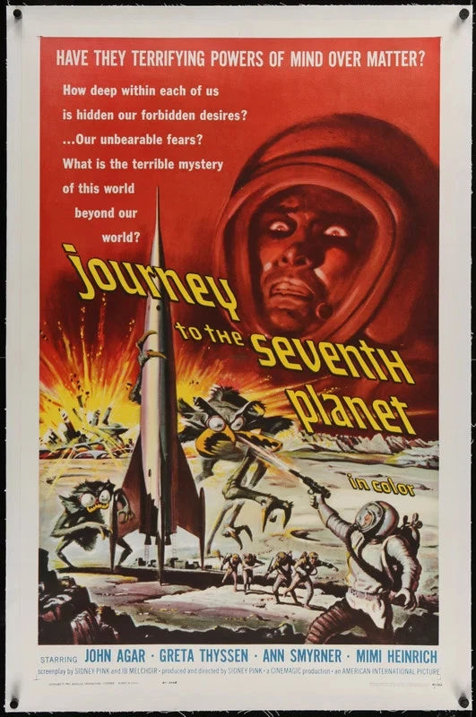 Journey to the Seventh Planet 1961 Original Linen Backed Poster 27x41 Sci-Fi