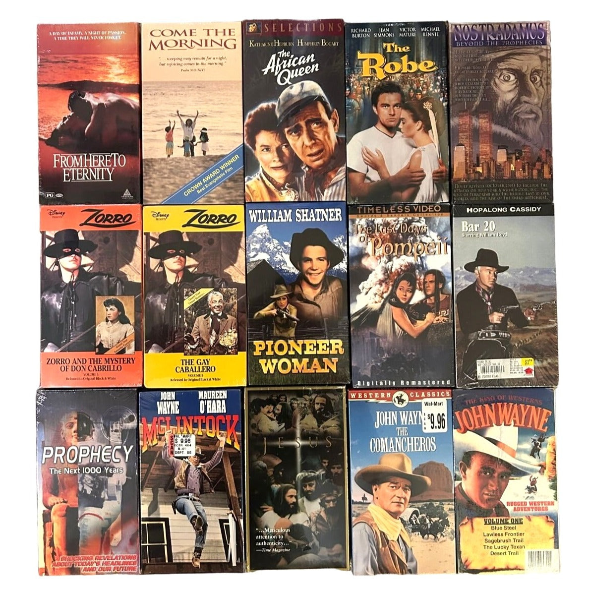 BULK LOT 31 SEALED VHS Tapes Movies Sci-Fi, Westerns, Dramas SJ15