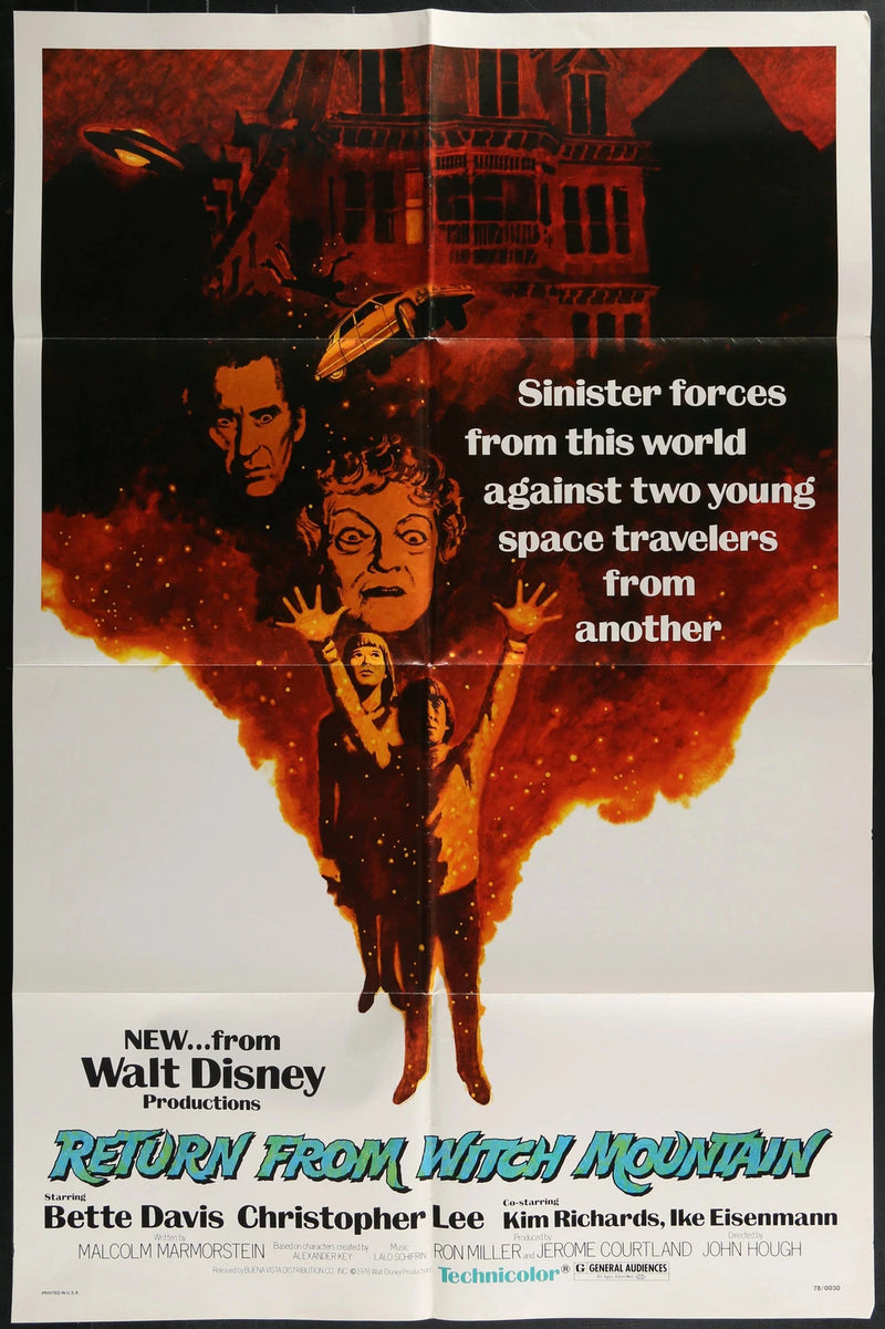 Return from Witch Mountain (1978) Original One Sheet Poster 27x41 Bette Davis