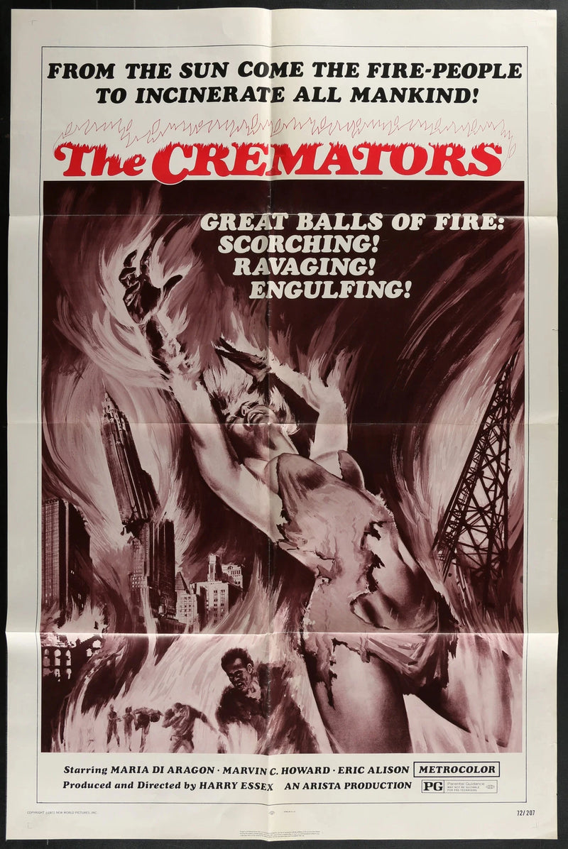 The Cremators 1972 Original Movie Poster 27x41 Sci-Fi Horror