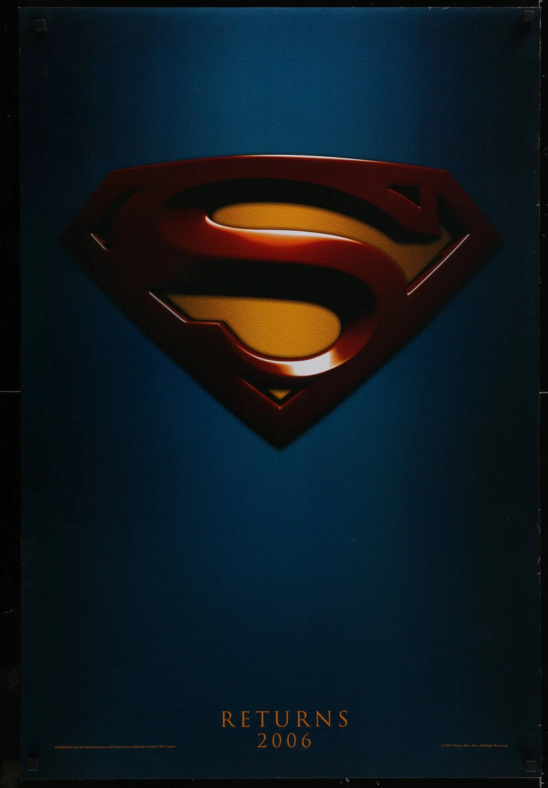 Superman Returns 2006 Original 27x40 Rolled Advance One-Sheet Movie Poster
