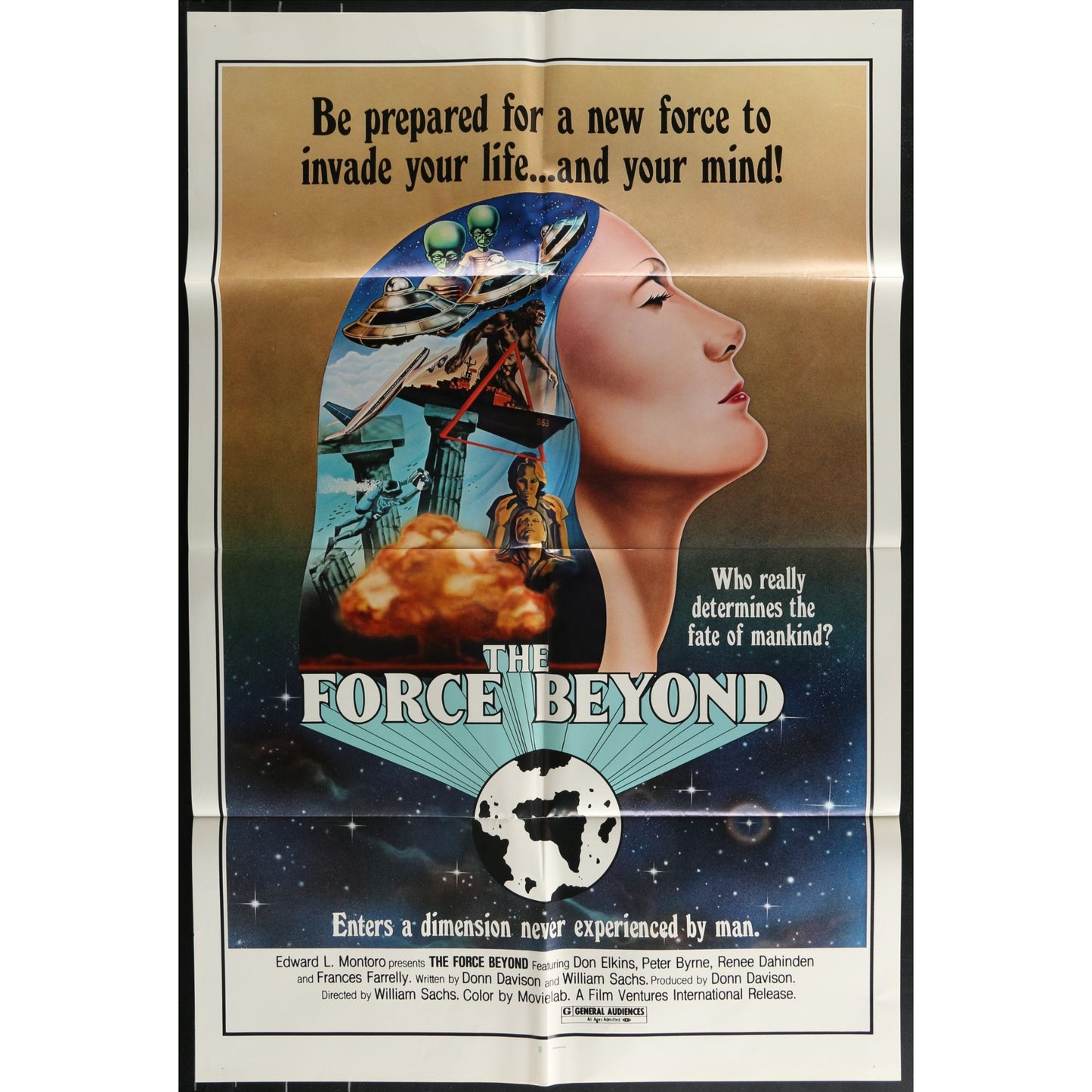 The Force Beyond (1977) Original Movie Poster Folded 27x41