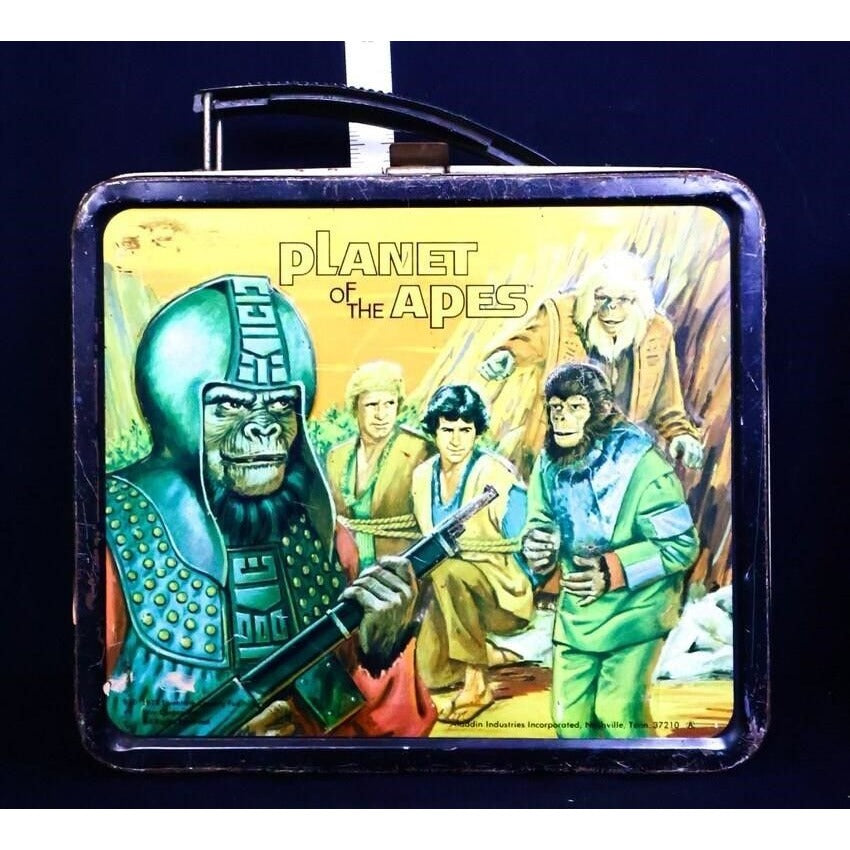 Vintage metal Planet of the Apes lunchbox w/ thermos